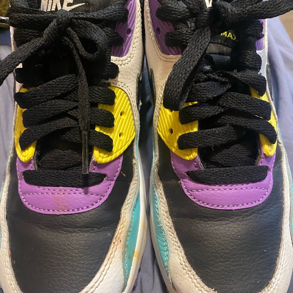 Nike Kids' Multicolor Sneakers with Purple and Yellow